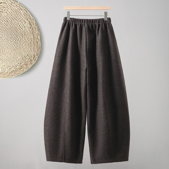 Buddha Stones無地コットン レースアップデザイン 厚手レディースパンツ ポケット付き - サドルブラウン - US8-10，UK/AU12-14，EU40-42 (2XL) - image 14