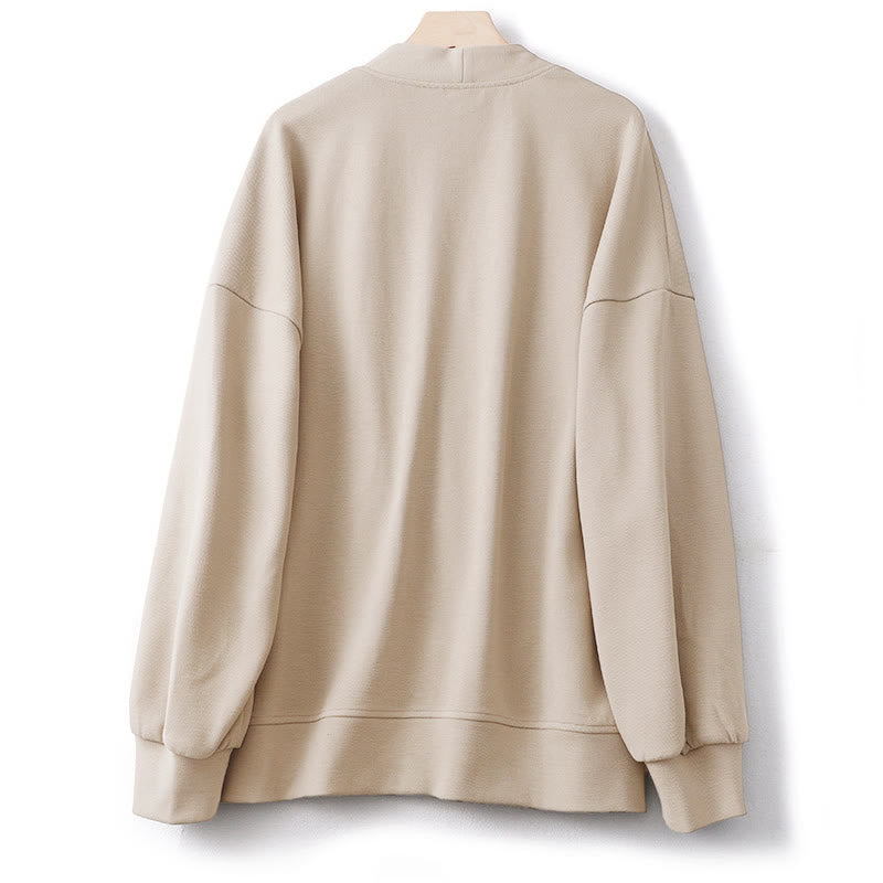 Buddha Stonesプレーンボタン レディース コットン ロングスリーブ ジャケット - image 1