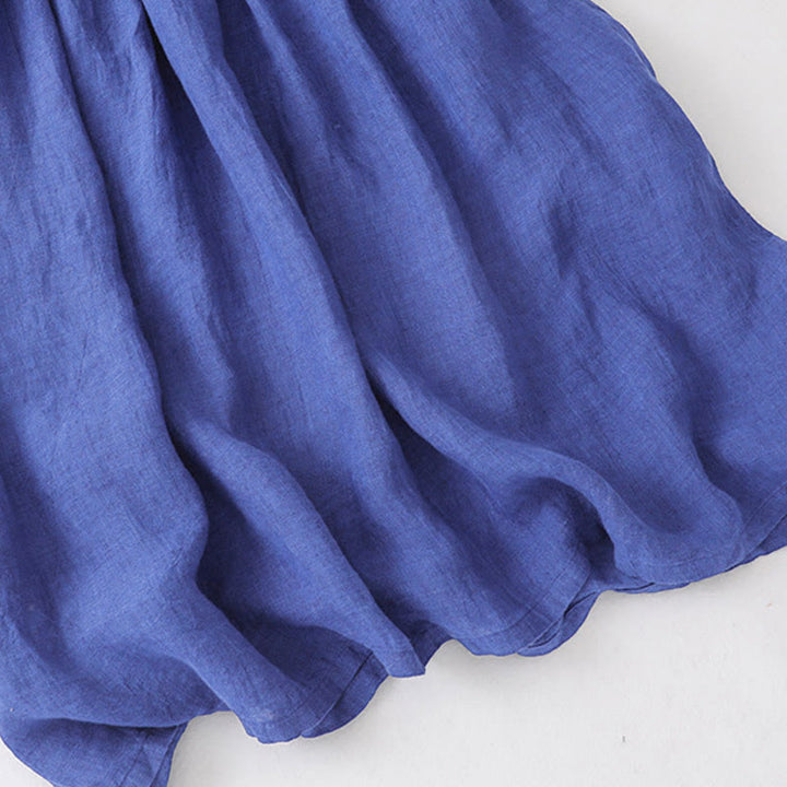 Buddha Stonesプレーン ロングスリーブ コットン ミディドレス ポケット付き - image 8