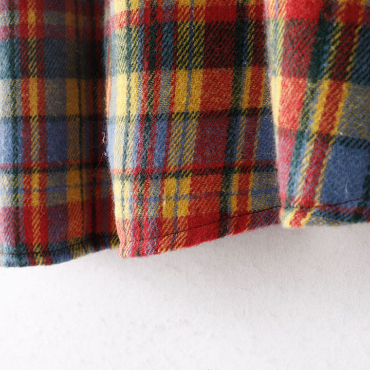 Buddha Stones秋冬 レディース チェック柄 コットンスカート ポケット付き - image 4