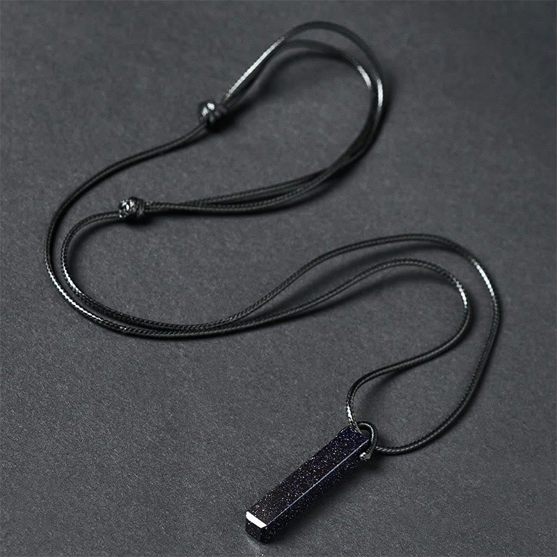 Buddha Stonesブラックオブシディアン ブルーサンドストーン 変容ネックレス ペンダント - image 7