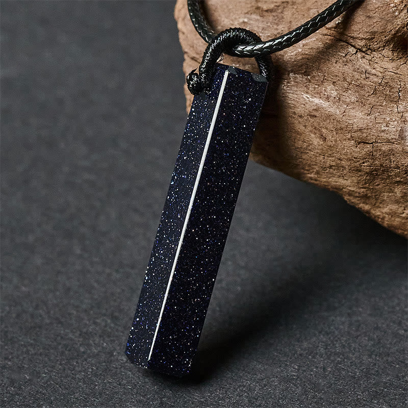 Buddha Stonesブラックオブシディアン ブルーサンドストーン 変容ネックレス ペンダント - image 8