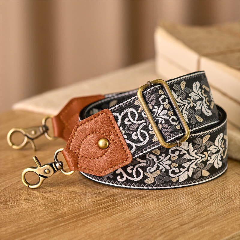 Buddha Stonesの花の幾何学模様の刺繍が施された調節可能なハンドバッグ、クロスボディショルダーバッグのストラップ交換用 - image 28