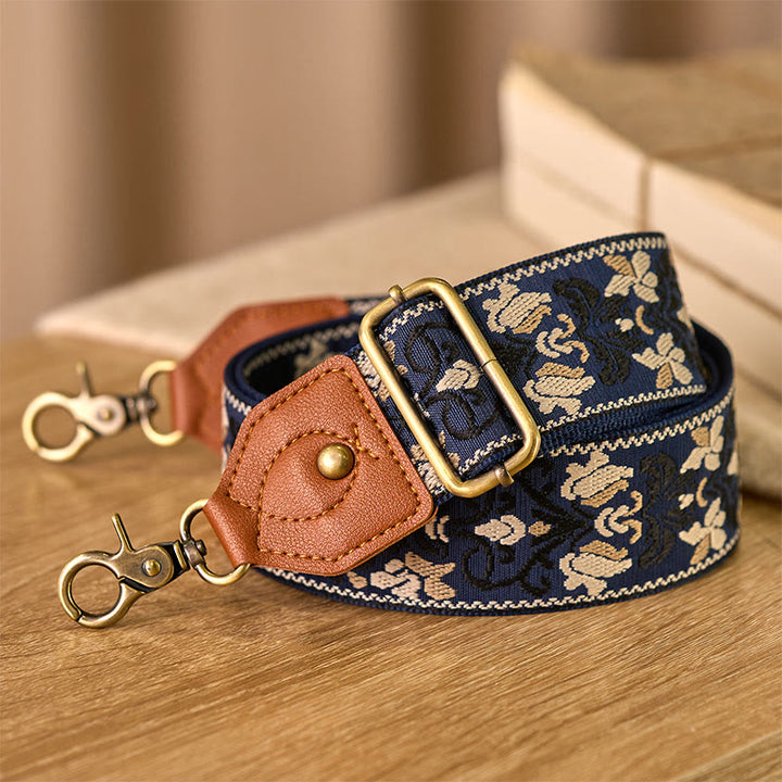 Buddha Stonesの花の幾何学模様の刺繍が施された調節可能なハンドバッグ、クロスボディショルダーバッグのストラップ交換用 - image 8