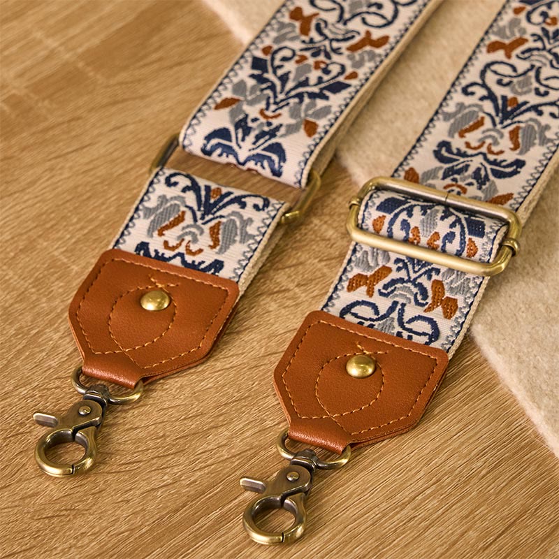 Buddha Stonesの花の幾何学模様の刺繍が施された調節可能なハンドバッグ、クロスボディショルダーバッグのストラップ交換用 - image 24