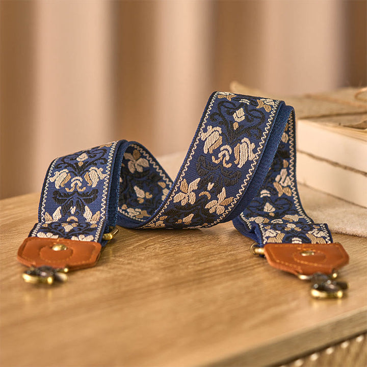 Buddha Stonesの花の幾何学模様の刺繍が施された調節可能なハンドバッグ、クロスボディショルダーバッグのストラップ交換用 - image 7