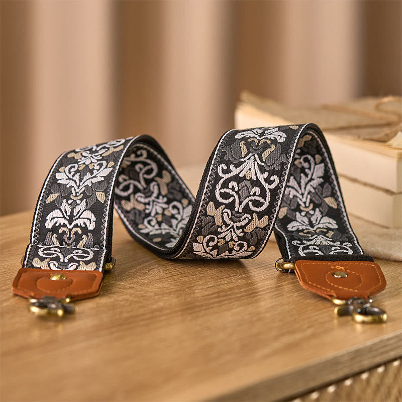 Buddha Stonesの花の幾何学模様の刺繍が施された調節可能なハンドバッグ、クロスボディショルダーバッグのストラップ交換用 - image 27