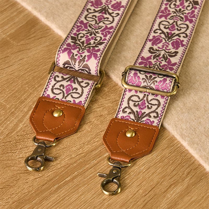 Buddha Stonesの花の幾何学模様の刺繍が施された調節可能なハンドバッグ、クロスボディショルダーバッグのストラップ交換用 - image 14