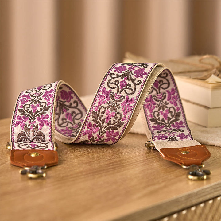 Buddha Stonesの花の幾何学模様の刺繍が施された調節可能なハンドバッグ、クロスボディショルダーバッグのストラップ交換用 - image 12