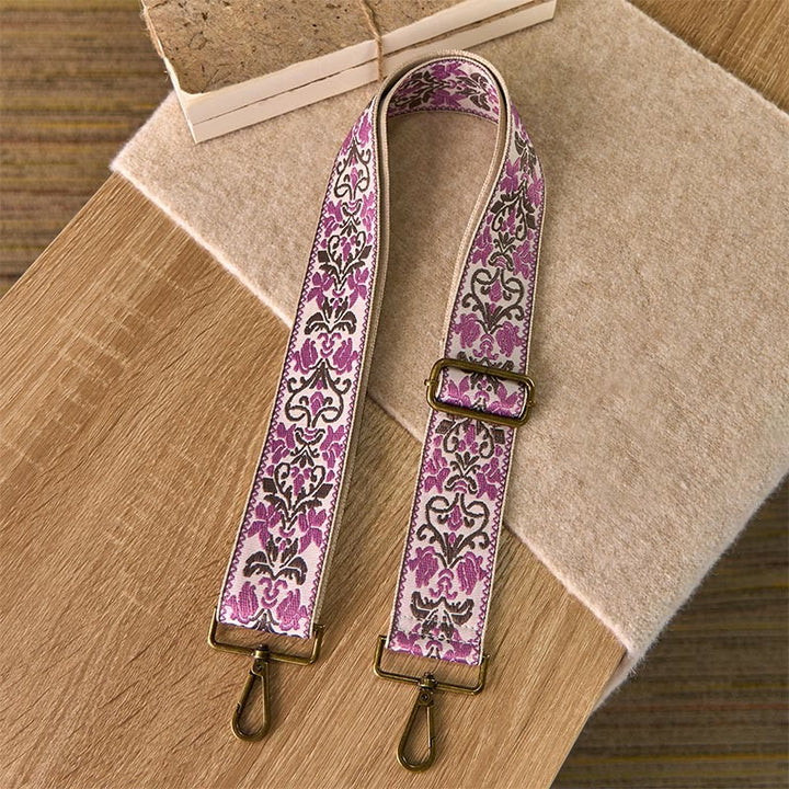 Buddha Stonesボヘミアンフラワー幾何学模様刺繍調節可能なハンドバッグクロスボディショルダーバッグ財布ストラップ交換用 - image 8