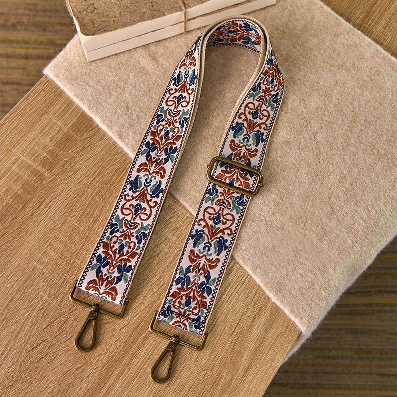 Buddha Stonesボヘミアンフラワー幾何学模様刺繍調節可能なハンドバッグクロスボディショルダーバッグ財布ストラップ交換用 - image 10