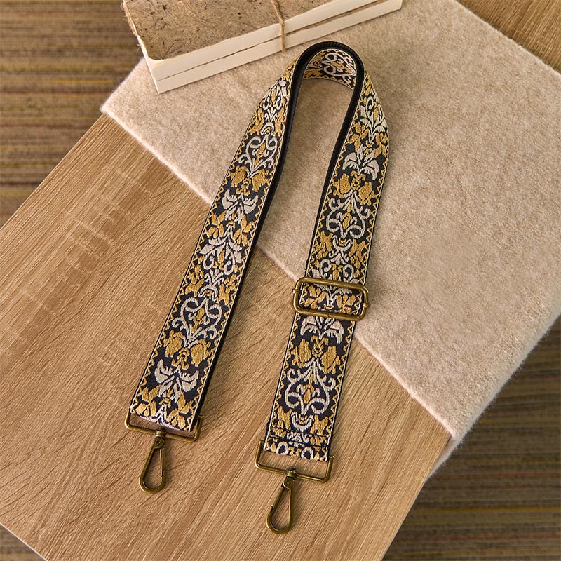 Buddha Stonesボヘミアンフラワー幾何学模様刺繍調節可能なハンドバッグクロスボディショルダーバッグ財布ストラップ交換用 - image 14