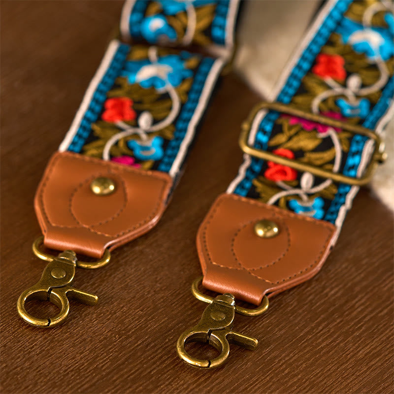 Buddha Stonesボヘミアンフラワーつる幾何学模様刺繍調節可能なハンドバッグクロスボディショルダーバッグ財布ストラップ交換用 - image 7