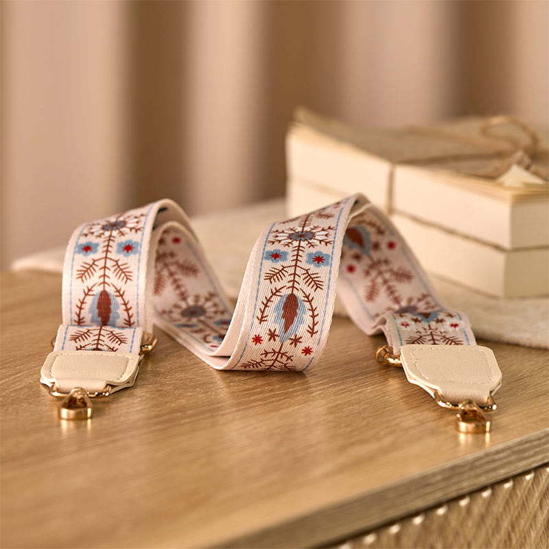 Buddha Stonesボヘミアンフラワー 調節可能ハンドバッグ クロスボディ ショルダーバッグ ストラップ 交換用 - カーキ - 70～135cm×3.8cm - image 0