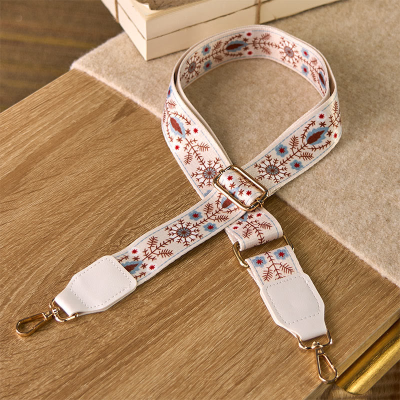 Buddha Stonesボヘミアンフラワー 調節可能ハンドバッグ クロスボディ ショルダーバッグ ストラップ 交換用 - 白 - 70～135cm×3.8cm - image 5