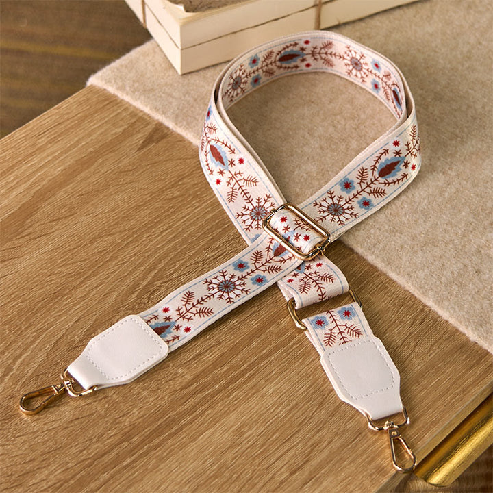 Buddha Stonesボヘミアンフラワー 調節可能ハンドバッグ クロスボディ ショルダーバッグ ストラップ 交換用 - 白 - 70～135cm×3.8cm - image 5