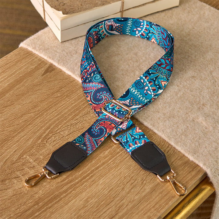 Buddha Stonesボヘミアン風ひまわりの目 調節可能なハンドバッグ クロスボディ ショルダーバッグ ストラップ 交換用 - 黒 - 75～145cm×3.8cm - image 0