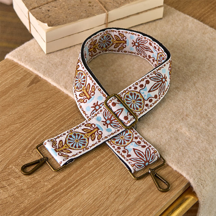 Buddha Stonesボヘミアン メープルリーフ フラワー 幾何学模様 調節可能 ハンドバッグ クロスボディ ショルダーバッグ ストラップ 交換用 - image 3