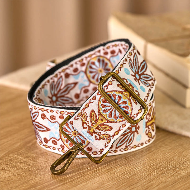 Buddha Stonesボヘミアン メープルリーフ フラワー 幾何学模様 調節可能 ハンドバッグ クロスボディ ショルダーバッグ ストラップ 交換用 - image 4