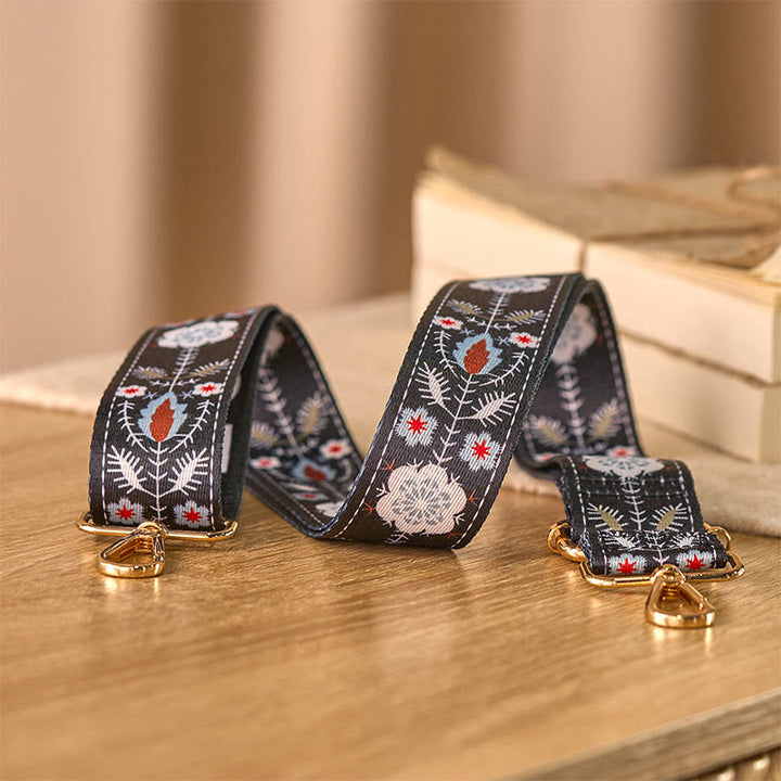 Buddha Stones、ボヘミアン、花、葉、幾何学模様、ジャカード織り、調節可能なハンドバッグ、クロスボディ、ショルダーバッグ、ストラップ交換用 - image 2