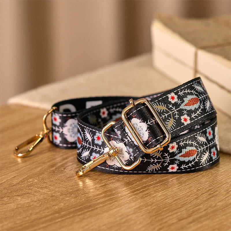 Buddha Stones、ボヘミアン、花、葉、幾何学模様、ジャカード織り、調節可能なハンドバッグ、クロスボディ、ショルダーバッグ、ストラップ交換用 - image 3