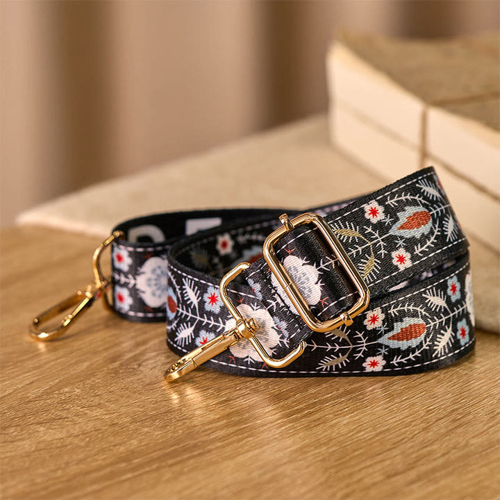 Buddha Stones、ボヘミアン、花、葉、幾何学模様、ジャカード織り、調節可能なハンドバッグ、クロスボディ、ショルダーバッグ、ストラップ交換用 - image 3