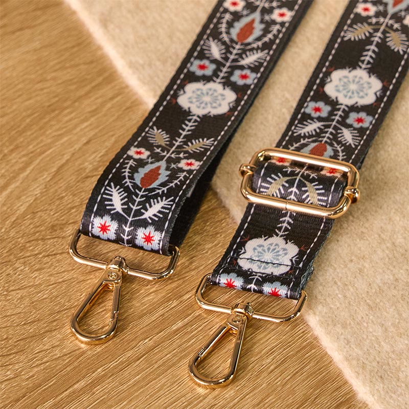 Buddha Stones、ボヘミアン、花、葉、幾何学模様、ジャカード織り、調節可能なハンドバッグ、クロスボディ、ショルダーバッグ、ストラップ交換用 - image 4