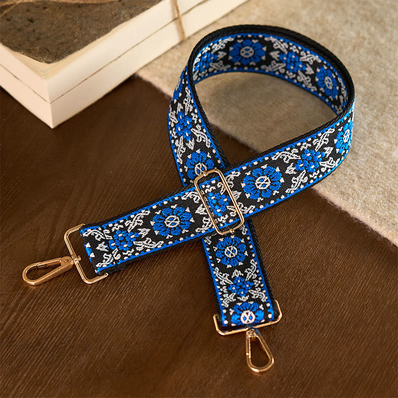 Buddha Stonesボヘミアン ラウンドフラワー 幾何学模様 刺繍 調節可能 ハンドバッグ クロスボディ ショルダーバッグ 財布 ストラップ 交換用 - image 11