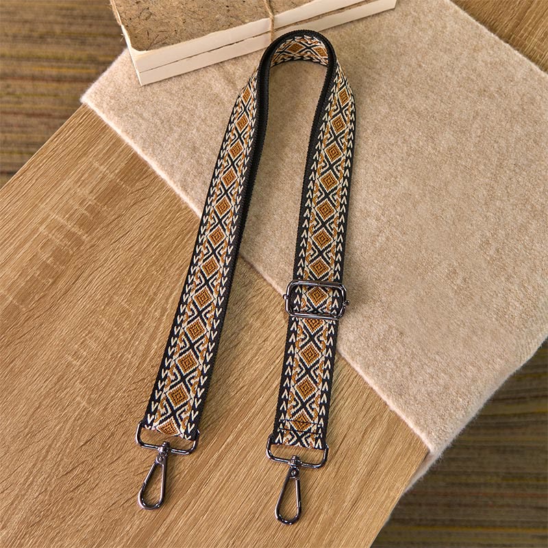 Buddha Stonesボヘミアン ダイヤモンド ロンバス ストライプ 幾何学模様 調節可能 ハンドバッグ クロスボディ ショルダーバッグ ストラップ 交換用 - image 3