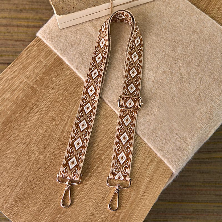 Buddha Stonesボヘミアン 菱形 四辺形 ストライプ 幾何学模様 ジャカード 調節可能 ハンドバッグ クロスボディ ショルダーバッグ ストラップ 交換用 - image 14