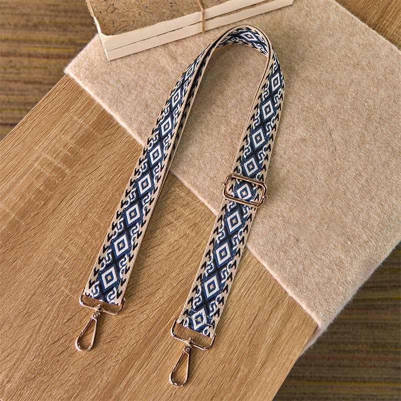 Buddha Stonesボヘミアン 菱形 四辺形 ストライプ 幾何学模様 ジャカード 調節可能 ハンドバッグ クロスボディ ショルダーバッグ ストラップ 交換用 - image 8