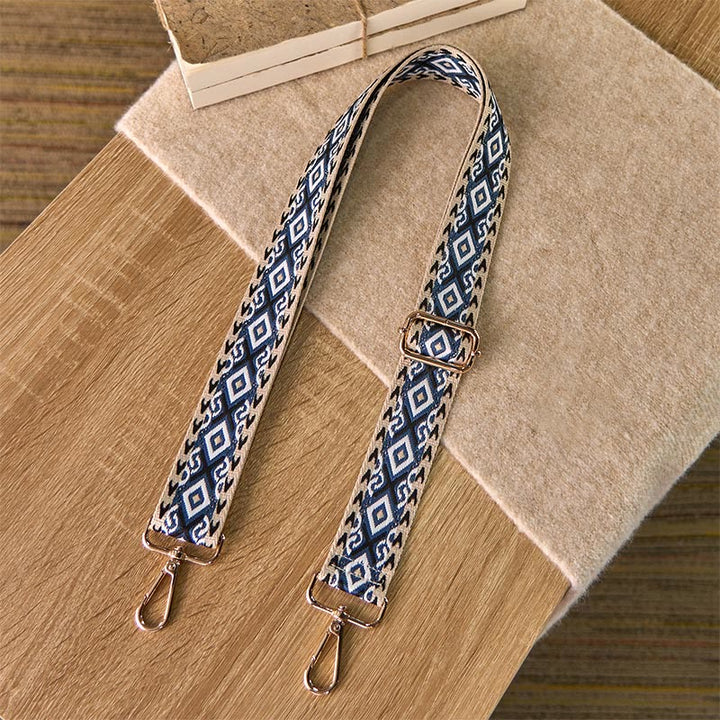Buddha Stonesボヘミアン 菱形 四辺形 ストライプ 幾何学模様 ジャカード 調節可能 ハンドバッグ クロスボディ ショルダーバッグ ストラップ 交換用 - image 8