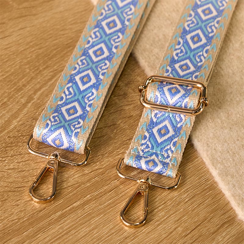 Buddha Stonesボヘミアン 菱形 四辺形 ストライプ 幾何学模様 ジャカード 調節可能 ハンドバッグ クロスボディ ショルダーバッグ ストラップ 交換用 - image 4