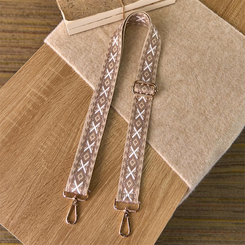 Buddha Stonesボヘミアン ロンバス ストライプ 幾何学模様 ジャカード 調節可能 ハンドバッグ クロスボディ ショルダーバッグ ストラップ 交換用 - image 6