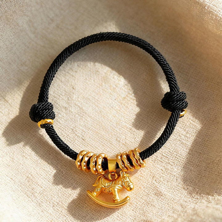 Buddha Stones午年 シンプル 馬 サークル チャーム ロープ 信仰 ブレスレット - image 13