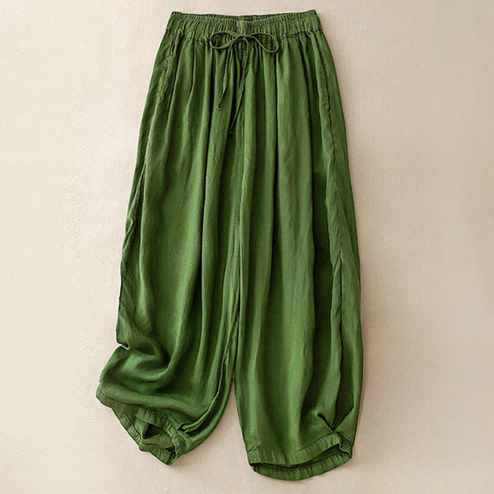 Buddha Stonesサマー エラスティックウエスト レディース カプリ丈 クロップド ハーレムパンツ ポケット付き - シーグリーン - US8-10，UK/AU12-14，EU40-42 (2XL) - image 27