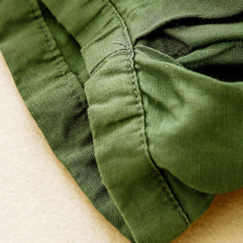 Buddha Stones夏用 伸縮性ウエスト コットン レディース カプリ クロップド丈 ハーレムパンツ ポケット付き - image 31