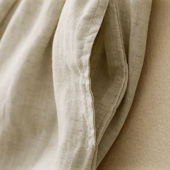 Buddha Stones夏用 伸縮性ウエスト コットン レディース カプリ クロップド丈 ハーレムパンツ ポケット付き - image 4