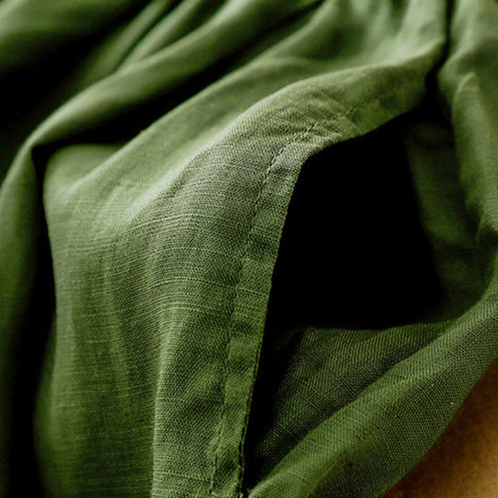 Buddha Stones夏用 伸縮性ウエスト コットン レディース カプリ クロップド丈 ハーレムパンツ ポケット付き - image 29