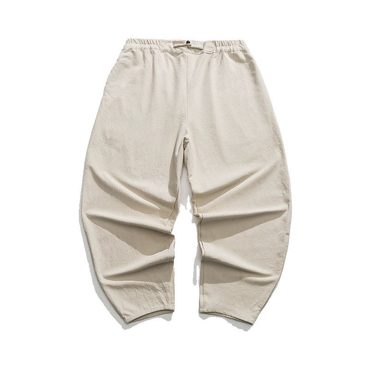 Buddha Stones夏 無地 中国風 カエルボタン ストレートレッグデザイン メンズ コットンリネン パンツ ポケット付き - image 16