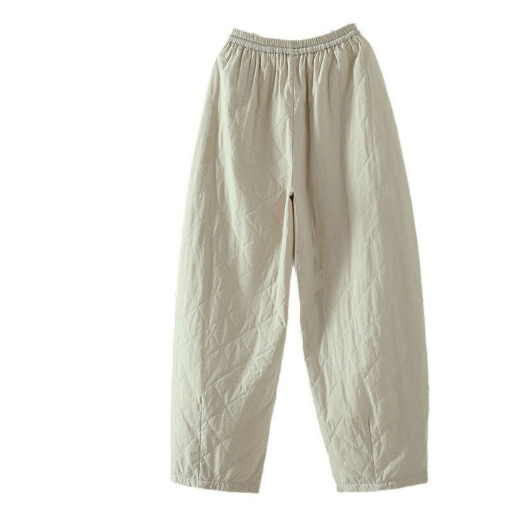 Buddha Stones菱形柄コットンポリエステル厚手レディースパンツ（ポケット付き） - image 3