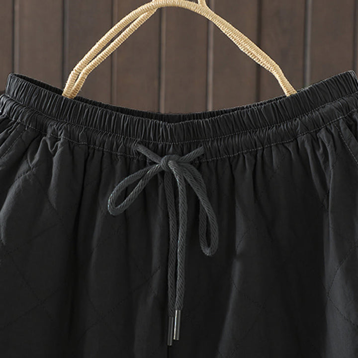 Buddha Stones菱形柄コットンポリエステル厚手レディースパンツ（ポケット付き） - image 13