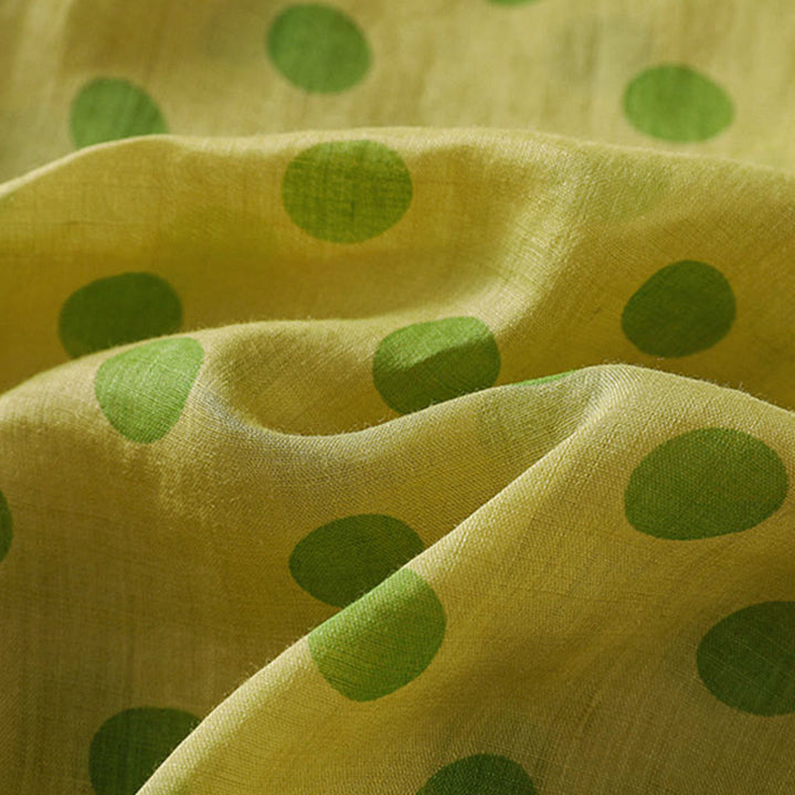 Buddha Stones秋 ラウンドネック 水玉 長袖 レディース ポリエステル シャツ  - image 10