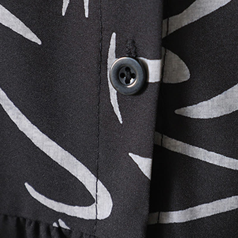 Buddha Stones春秋 スタンドカラー ライン柄 長袖 レディース コットン ポリエステル シャツ  - image 19