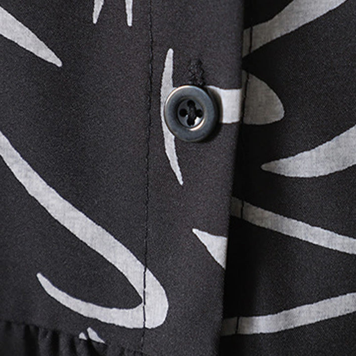 Buddha Stones春秋 スタンドカラー ライン柄 長袖 レディース コットン ポリエステル シャツ  - image 19