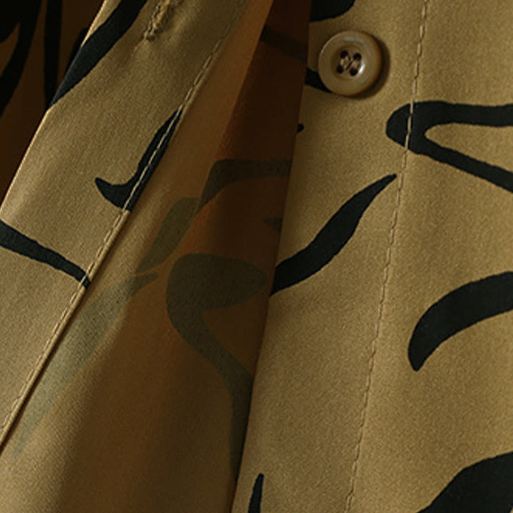 Buddha Stones春秋 スタンドカラー ライン柄 長袖 レディース コットン ポリエステル シャツ  - image 13