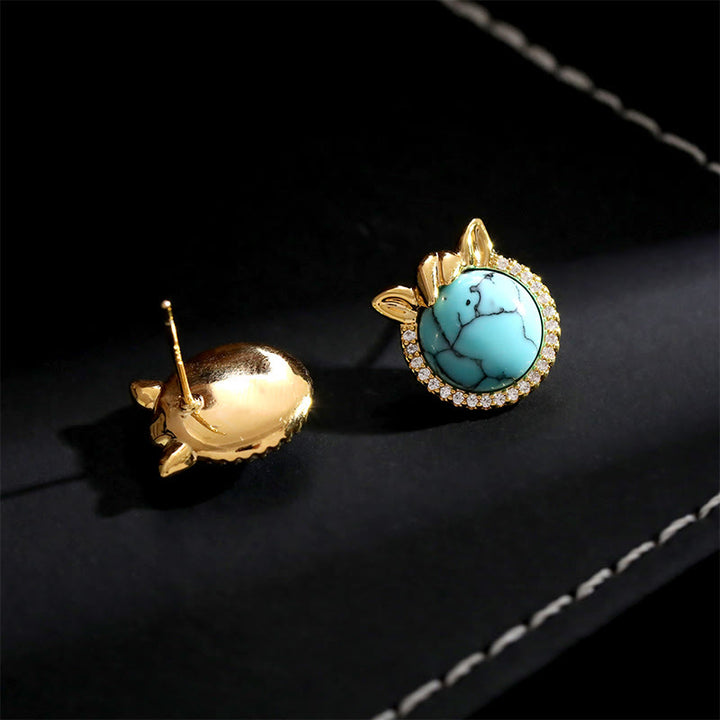 Buddha Stones馬耳型銅ターコイズバランスイヤリング - image 7