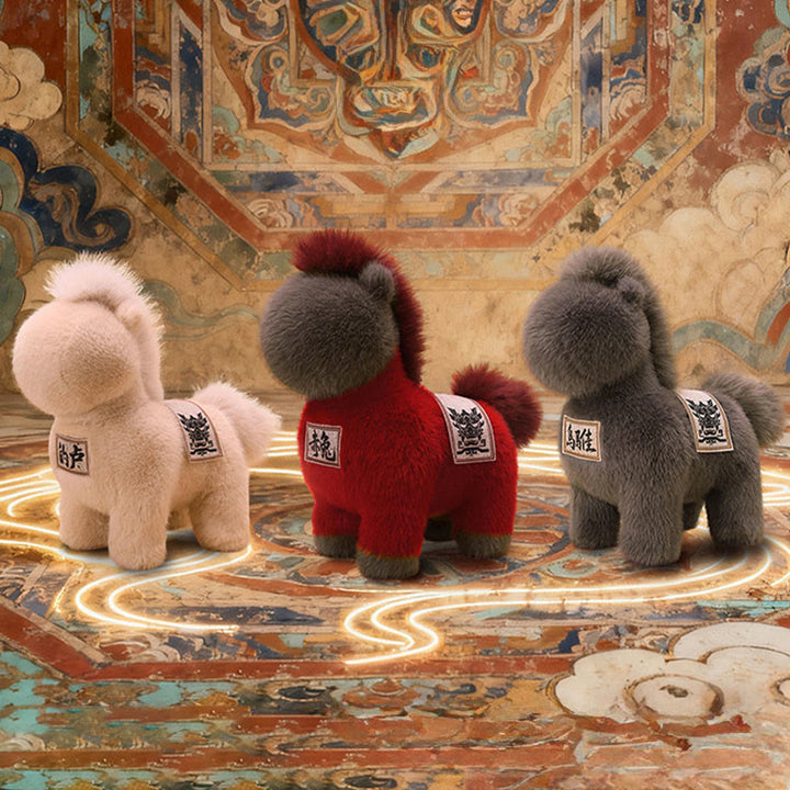 馬年刺繍入りBuddha Stones入り鞍パッドぬいぐるみホームデコレーション - image 14