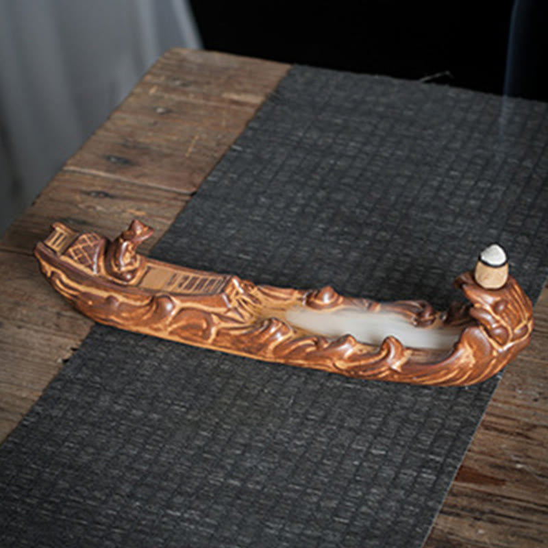 Buddha Stones小型ボート 蝉 家の装飾 香炉 - image 2