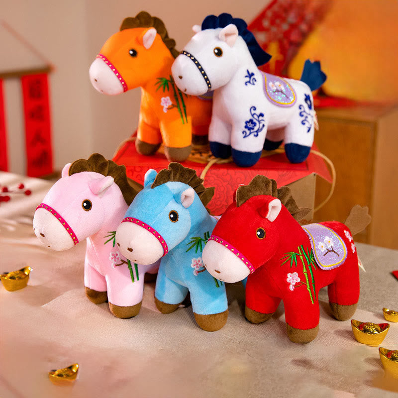 Buddha Stones午年 梅 竹模様 ぬいぐるみ 富と豊かさ装飾 - image 17